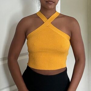 Front cross crop top